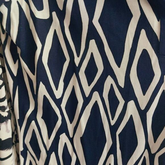 Diane von Furstenberg  Print Tunic Dress Long Sleeve Size 10 - Picture 5 of 6